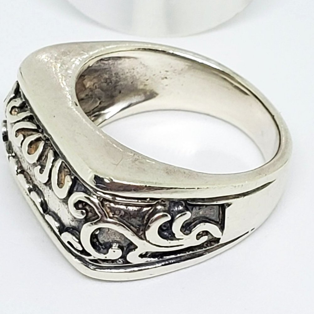 Rectangle Front Delicate Scroll Work Statement St… - image 2